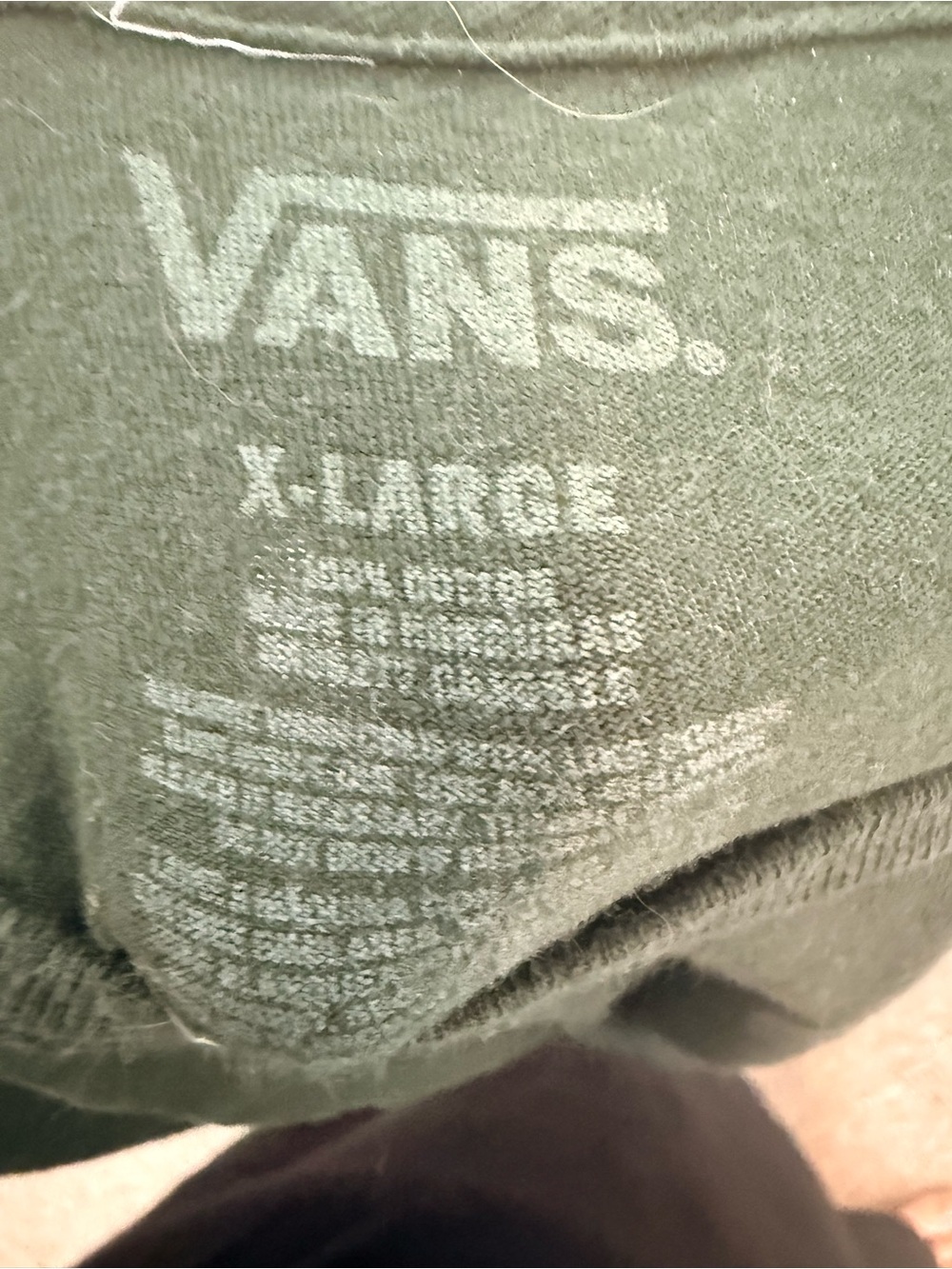 Vans Dark Green Graphic Logo Tee with Floral Shield - Picture 3 of 3